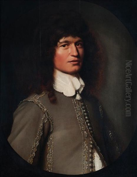 Portrait D'homme Dans Un Ovale Peint Oil Painting by Pieter Nason