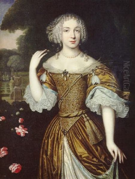 (portrait De La Princesse De Cusange?) Oil Painting by Pieter Nason