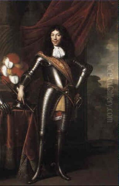 Portrait Of A Gentleman In Armour Oil Painting by Pieter Nason