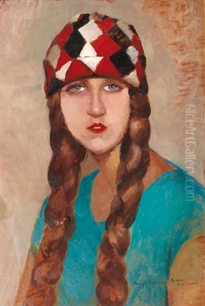 Portrait De Femme Oil Painting by Maria Fromowicz Nassau