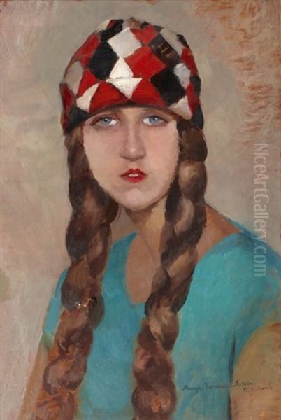 Portrait De Femme Oil Painting by Maria Fromowicz Nassau