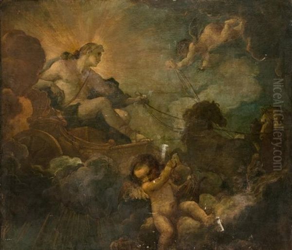 Apollon Conduisant Le Char Du Soleil Oil Painting by Charles Joseph Natoire