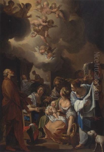 The Nativity Of The Virgin Oil Painting by Charles Joseph Natoire