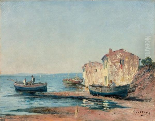 Retour De Peche, Martigues Oil Painting by Louis Nattero