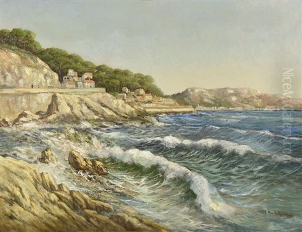 La Corniche Oil Painting by Louis Nattero