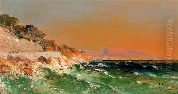 La Corniche Oil Painting by Louis Nattero