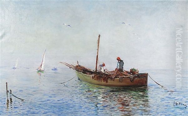 Matin De Peche Oil Painting by Louis Nattero