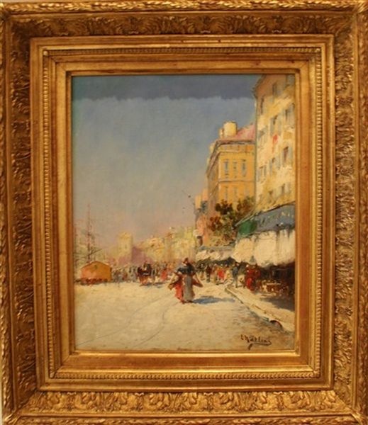 Marseille, Le Vieux Port Oil Painting by Louis Nattero