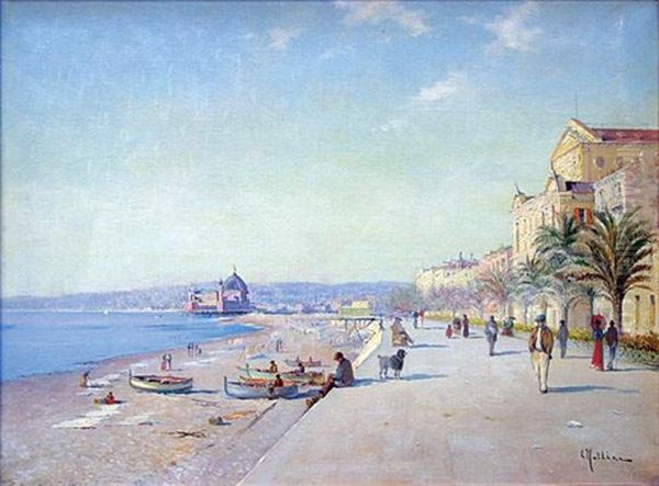 Quai Du Midi Oil Painting by Louis Nattero