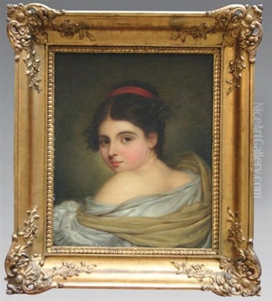 Louise De Nattes, Marquise De Saint-georges Oil Painting by Ferdinand Marquis de Nattes