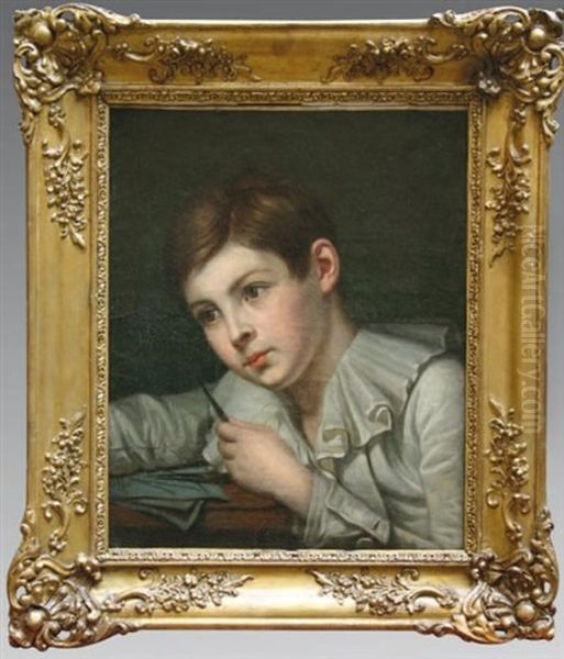 Beranger De Nattes A 15 Ans Oil Painting by Ferdinand Marquis de Nattes