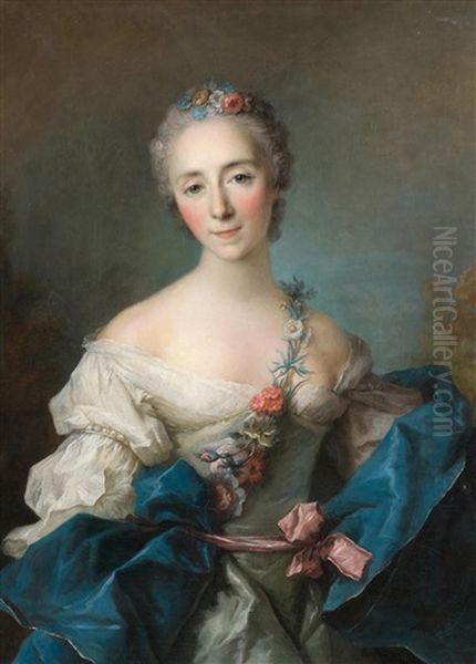 Portrait Einer Jungen Dame Oil Painting by Jean Marc Nattier