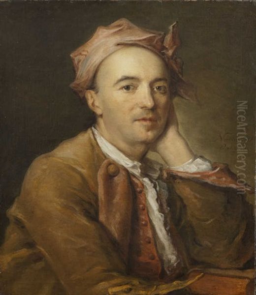 Portrait De Jean-joseph Kapeller Oil Painting by Jean Marc Nattier