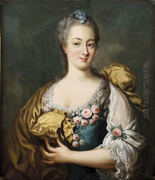 Portrat Einer Dame Oil Painting by Jean Marc Nattier