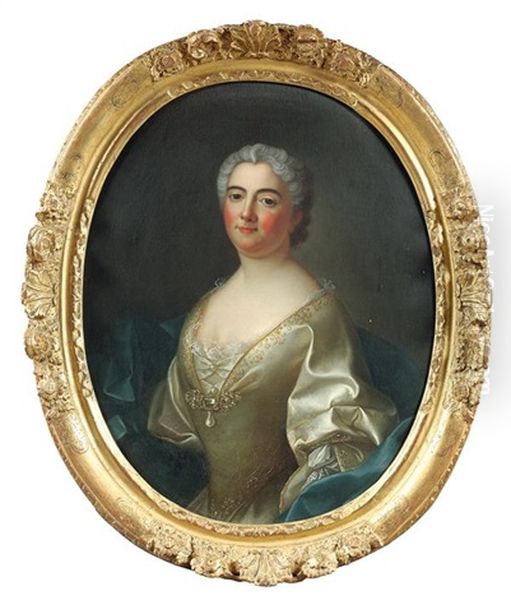 Portrait De Dame De Qualite Oil Painting by Jean Marc Nattier