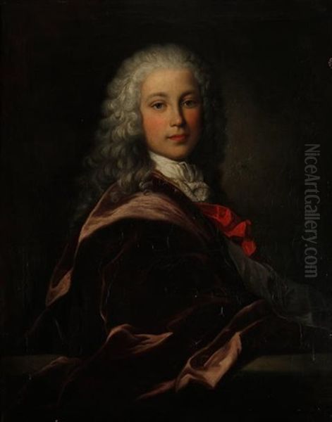 Portrait De Jeune Homme Oil Painting by Jean Marc Nattier