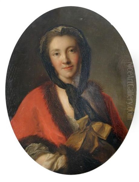 Portrait Of Maria Leszczynska (1703-1768) Oil Painting by Jean Marc Nattier