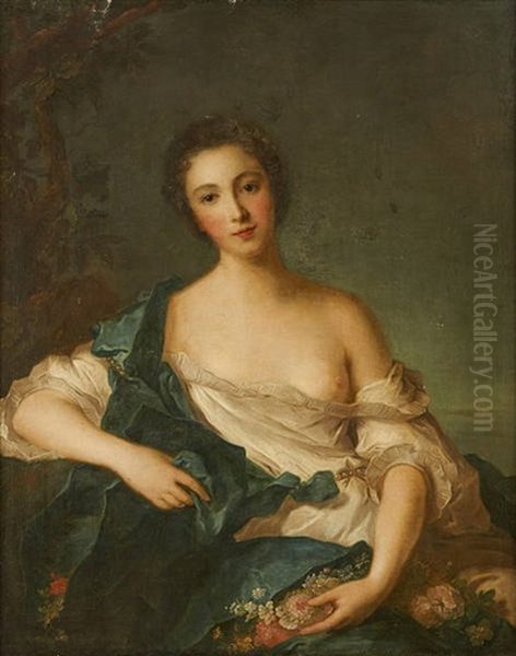 Portrait De Pauline Felicite De Mailly-nesle, Dite Madame De Vintimille Oil Painting by Jean Marc Nattier