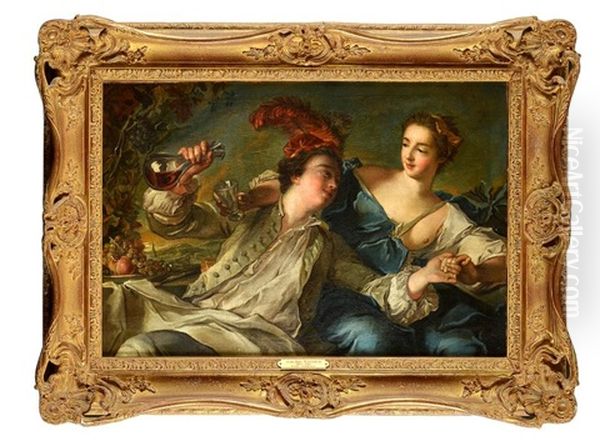 L'alliance De L'amour Et Du Vin Oil Painting by Jean Marc Nattier