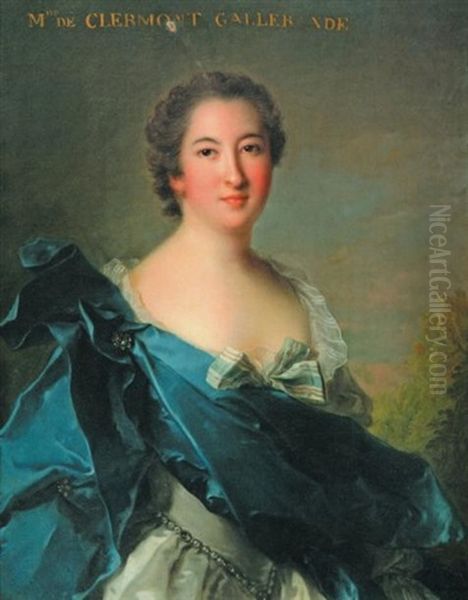 Le Portrait De La Marquise De Clermont Gallerande Oil Painting by Jean Marc Nattier