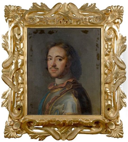 Portrait Du Tsar Pierre Le Grand Oil Painting by Jean Marc Nattier