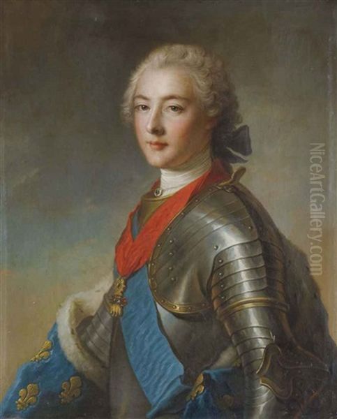 Portrait De Louis Xv Ou Du Duc De Penthievre Oil Painting by Jean Marc Nattier