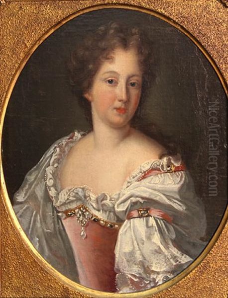 A Portrait Of A Lady Oil Painting by Jean Marc Nattier