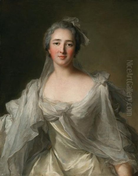 Portrait Presume De Mademoiselle Chamisot Oil Painting by Jean Marc Nattier