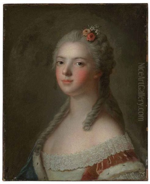 Portrait Of Madame Adelaide Oil Painting by Jean Marc Nattier