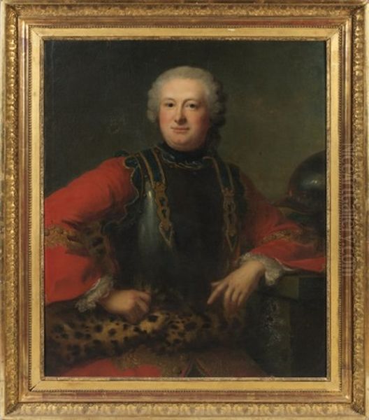 Portrait De Militaire Oil Painting by Jean Marc Nattier