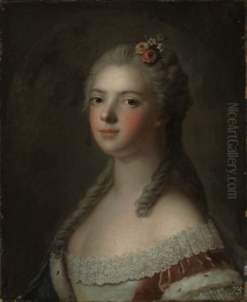 Portrait Of Madame Adelaide Oil Painting by Jean Marc Nattier