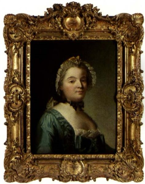 Portrait De Madame De Miromesnil (?) Oil Painting by Jean Marc Nattier