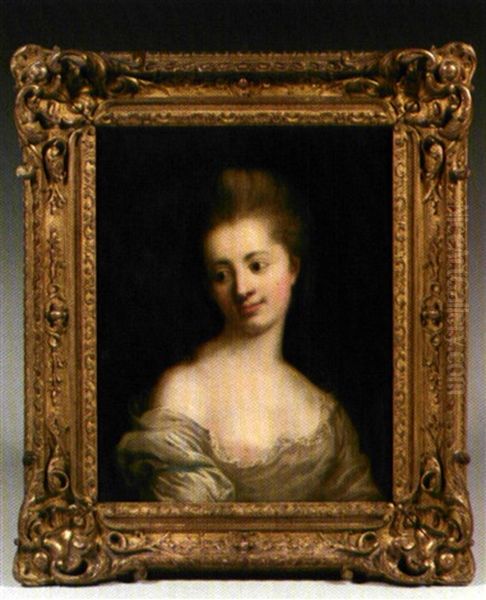 Portrait De Femme Oil Painting by Jean Marc Nattier