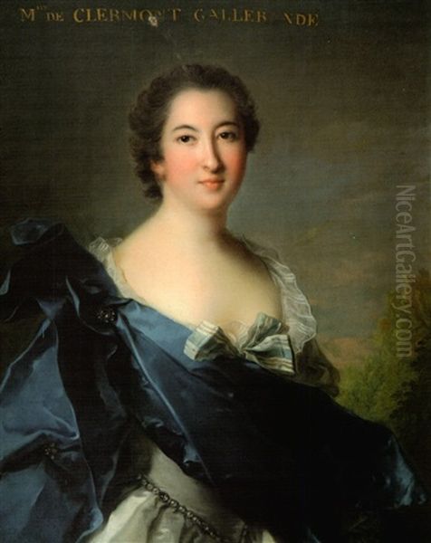 Le Portrait De La Marquise De Clermont Gallerande Oil Painting by Jean Marc Nattier