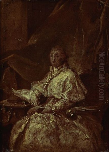 Portrait D'un Ecclesiastique Oil Painting by Jean Marc Nattier