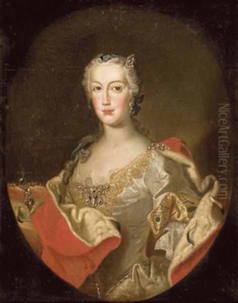 Erster Gemahlin Von Kaiser Josef Ii. Oil Painting by Jean Marc Nattier