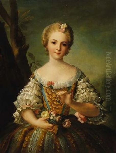 Portrat Der Madame Louise De France, Tochter Ludwigs Xv. Von Frankreich Oil Painting by Jean Marc Nattier