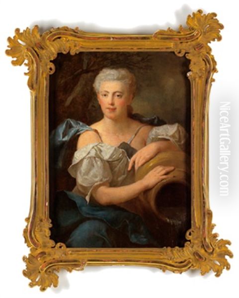 Bildnis Der Grafin Adelaide Godden Als Flussgottin Oil Painting by Jean Marc Nattier