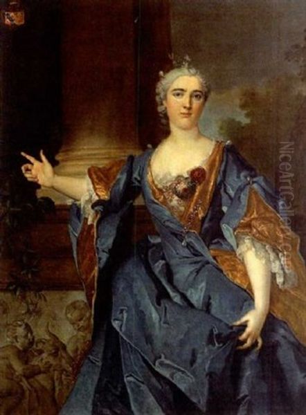 Portrait De La Comtesse De Courbouzon Oil Painting by Jean Marc Nattier