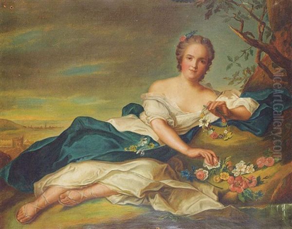 Portrait De Mme. Sophie De France (?) Oil Painting by Jean Marc Nattier