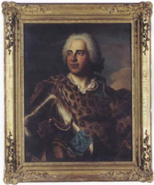 Portrait D'homme En Armure Oil Painting by Jean Marc Nattier