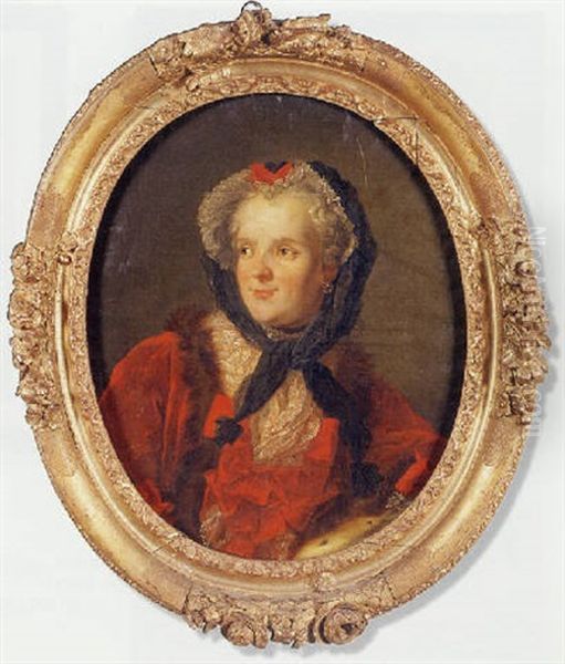 Portrait De Marie Leczinska En Tenue De Ville Oil Painting by Jean Marc Nattier