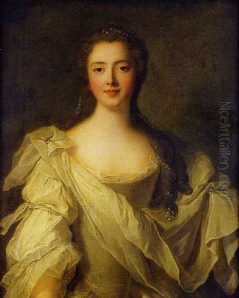 Portrait De Femme, Dite La Princesse De Rohan-guemenee Oil Painting by Jean Marc Nattier