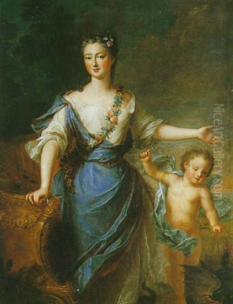 Portrait D'une Fille De Louis Xv En Ceres Oil Painting by Jean Marc Nattier