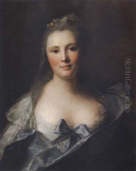 Portrait Of Manon Balletti Oil Painting by Jean Marc Nattier