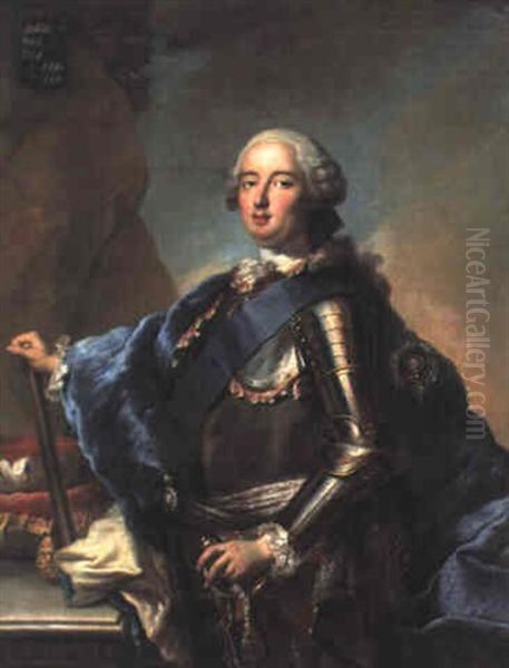 Portraet Af Kurfyrste Maximillian Iii Josef Af Bayern I Rustning Oil Painting by Jean Marc Nattier