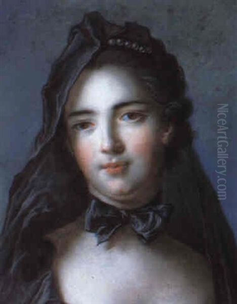 Portrait Of The Princess De Beauveau Oil Painting by Jean Marc Nattier