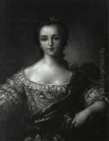 Mademoiselle De La Tournelle Oil Painting by Jean Marc Nattier