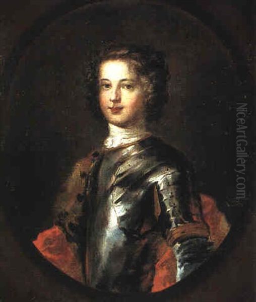 Portrait Of A Young Nobleman, Said To Be Louis Xv Oil Painting by Jean Marc Nattier