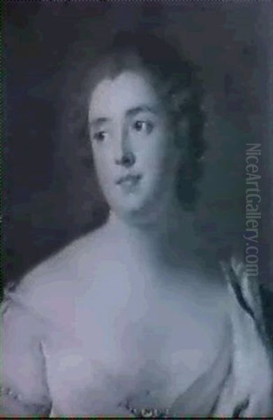 Portrait De La Duchesse De Chateauroux Oil Painting by Jean Marc Nattier